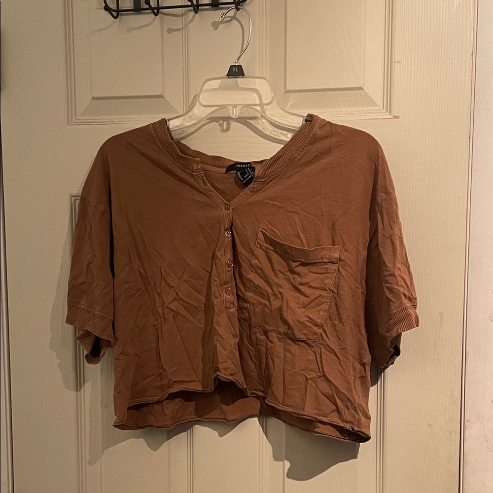 Brown Women's Crop Top